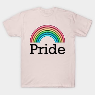 pride rainbow (black text) T-Shirt